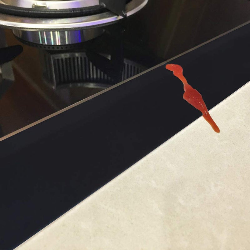 CozyKit Silicone Kitchen Stove Counter Gap Cover Long & Wide Gap Filler (2 Pack) Seals Spills Between Counters, Stovetops, Washing Machines, Oven, Washer, Dryer - Heat-Resistant and Easy Clean (Black) - Image 4